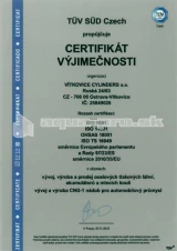 Fľaša oceľová 12l 230 Bar 204 mm - kovexná