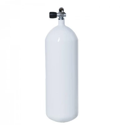 Fľaša oceľová 15l 230 Bar 204mm S VENTILOM 232 BAR - konvexná