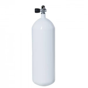 Fľaša oceľová 15l 230 Bar 204mm S VENTILOM 232 BAR - konvexná