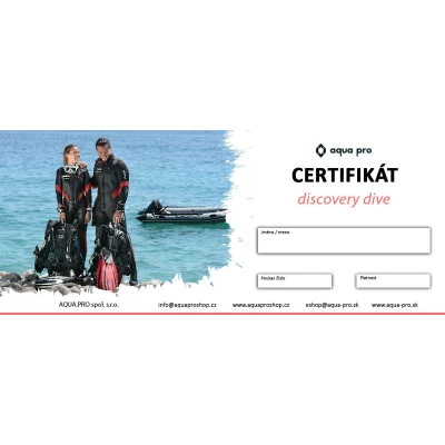 Darčekový certifikát Try Scuba