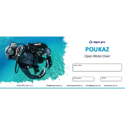 Darčekový certifikát Open Water Diver