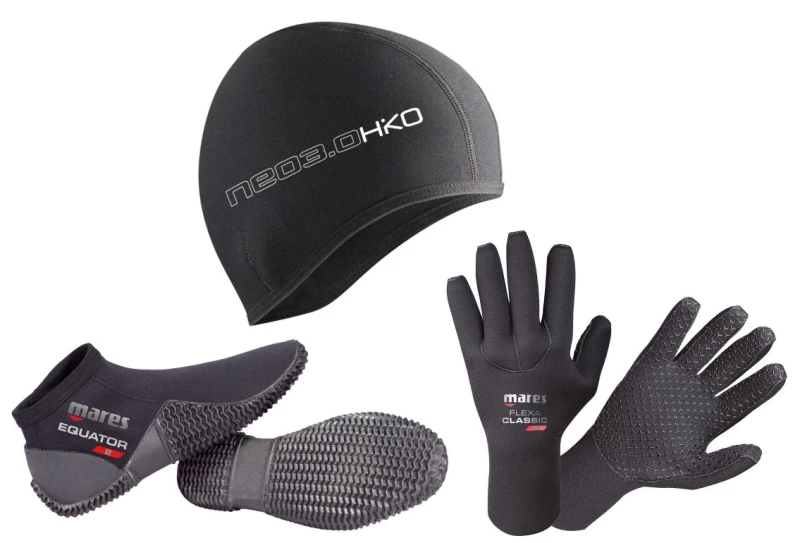 Set pre otužilcov CLASSIC, čiapka 3 mm, rukavice 3 mm, topánky 2 mm