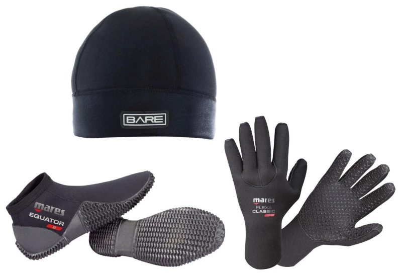 Set pre otužilcov STANDARD, čiapka 2 mm, rukavice 3 mm, topánky 2 mm