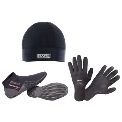 Set pre otužilcov STANDARD, čiapka 2 mm, rukavice 3 mm, topánky 2 mm