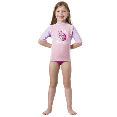 Tričko RASH GUARD DETSKÝ KRÁTKY RUKÁV DIEVČA