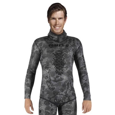 Bunda na spearfishing JACKET EXPLORER CAMO BLACK 70 (Open Cell)