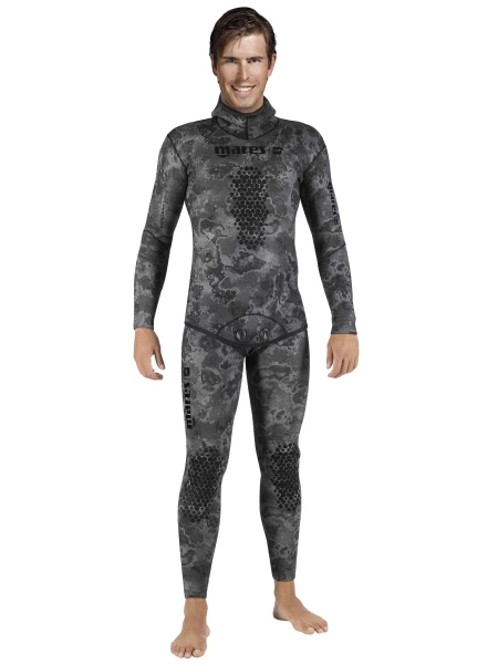 Bunda na spearfishing JACKET EXPLORER CAMO BLACK 70 (Open Cell)