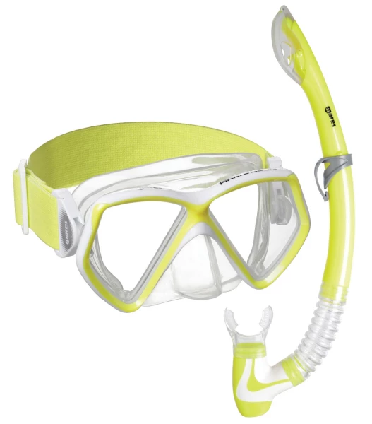 Juniorský šnorchlovací set PIRATE Junior Neon (od 8 do 14 rokov)