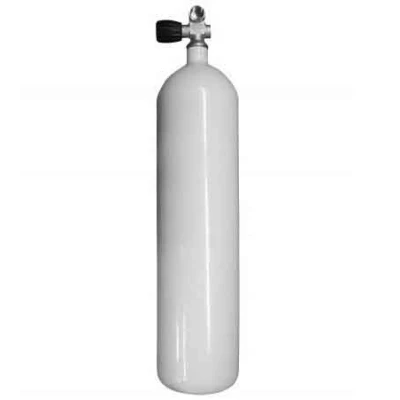 Fľaša oceľová 6l 300 Bar s ventilom 300 BAR (vypuklé dno)