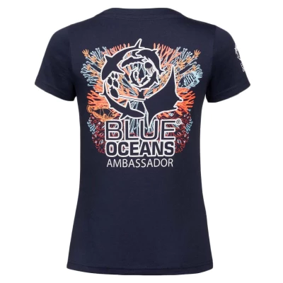 Dámske tričko T-SHIRT ROUND NECK BLUE OCEANS