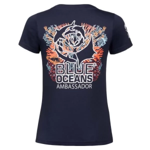 Dámske tričko T-SHIRT ROUND NECK BLUE OCEANS