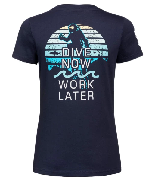 Dámske tričko T-SHIRT ROUND NECK DIVE NOW
