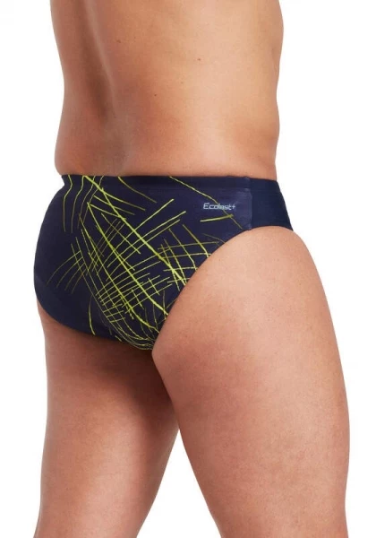 Pánske slipové plavky - Etch Racer Men - navy/limetková