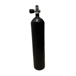 Fľaša oceľová 7l 300 Bar s ventilom 300 BAR (rovné dno) - čierna
