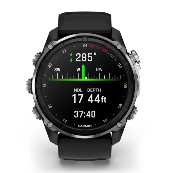 Potápačské hodinky Descent Mk3i - 51 mm, Silver and black PVD titanium with black/pebble grey silicone band